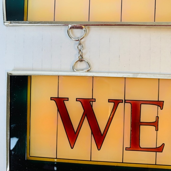 Amia Linda McFadden Sun Catcher Welcome Sign Horses Equestrian Stain Glass - Picture 8 of 14